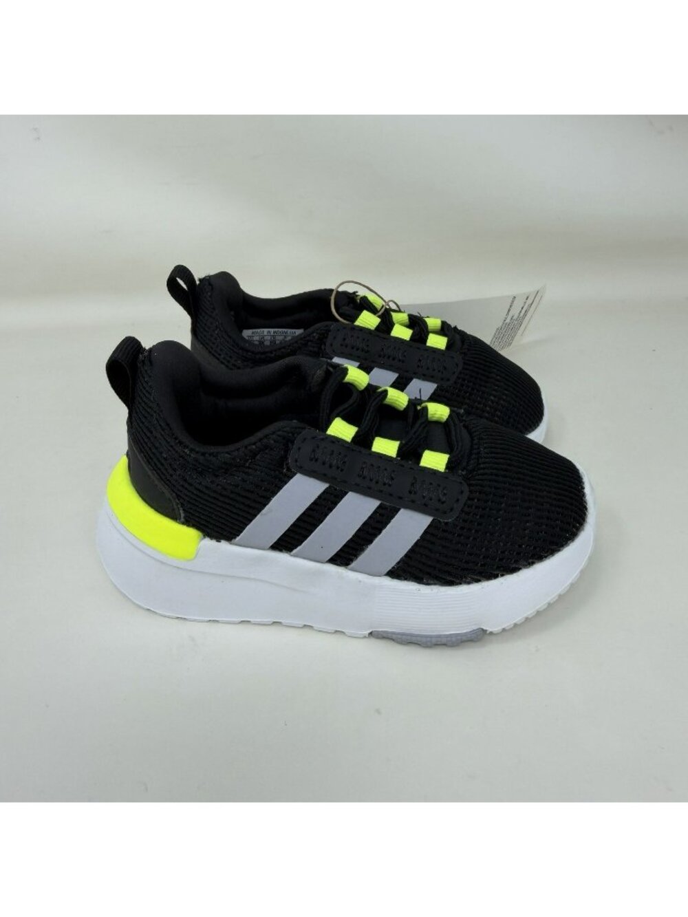 Adidas Racer TR21 Athletic Shoes Black White Toddler Size 4